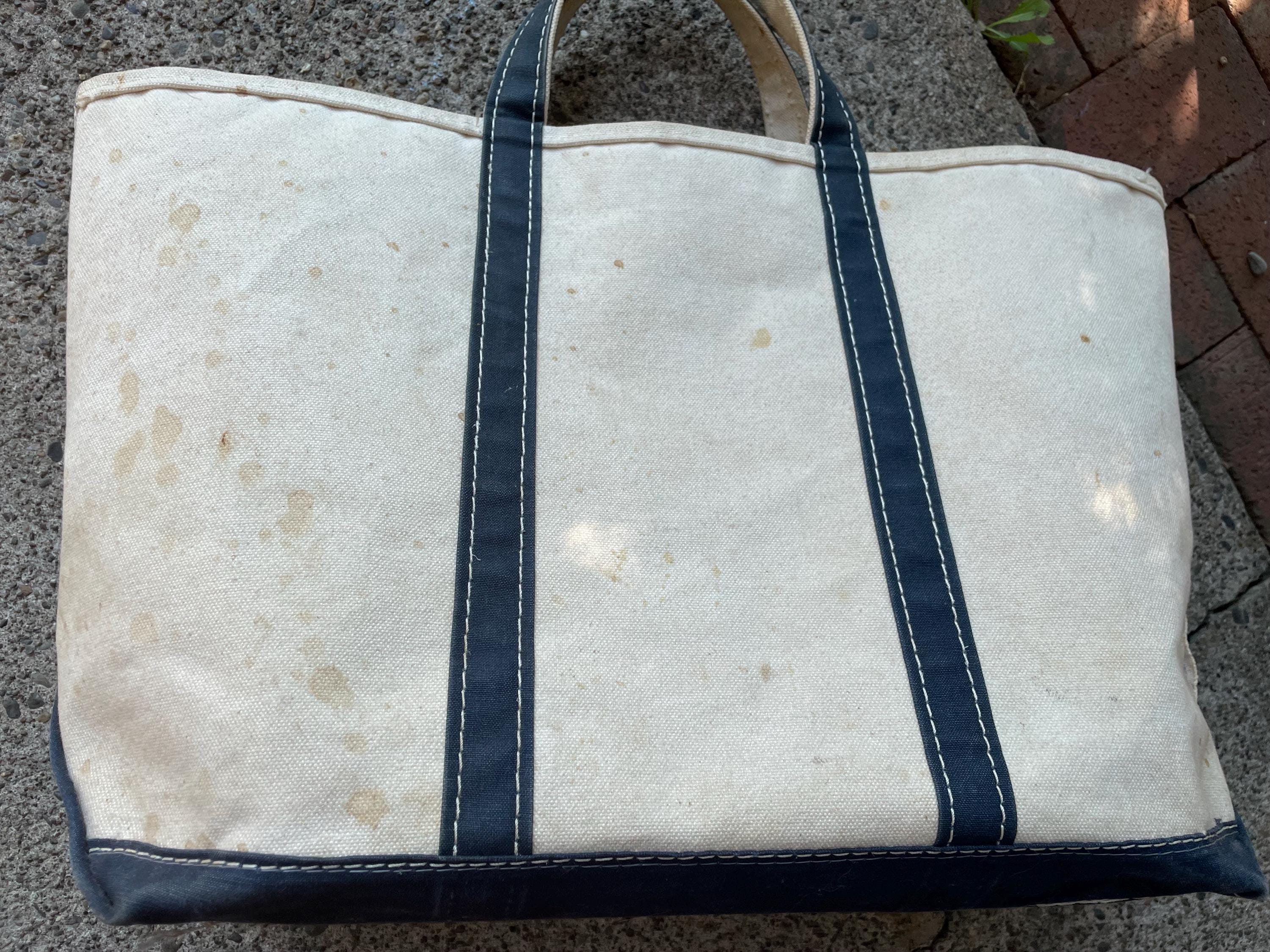 Vintage L.L. Bean Boat and Tote Large Blue Sawtooth Label 1980 - Etsy