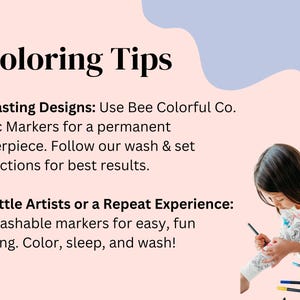 Pijama de unicornio para colorear para niños: pijama de bambú de dos piezas, marcador de tela, colorea tu propio pijama, regalo creativo para niñas. imagen 6