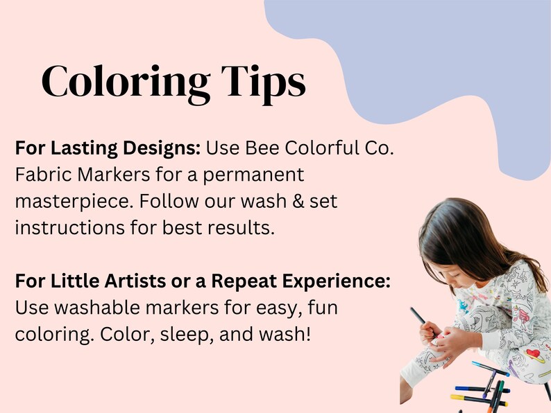 Pijama de unicornio para colorear para niños: pijama de bambú de dos piezas, marcador de tela, colorea tu propio pijama, regalo creativo para niñas. imagen 6