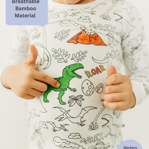 Pajamas Coloring Etsy