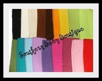 100 Soft Stretch Baby Headbands--ASSORTED Colors--1.5 inch-