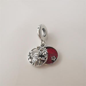 pandora santa love peace joy dangle charm, 925 sterling silver ale