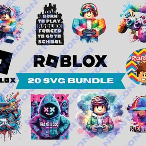 Roblox Svg Bundle, Roblox Png, Roblox Boy Svg, Aniversário Svg, Roblox Font, Roblox Clipart, Svg, Roblox Sublimation Design, Retro Gaming SVG