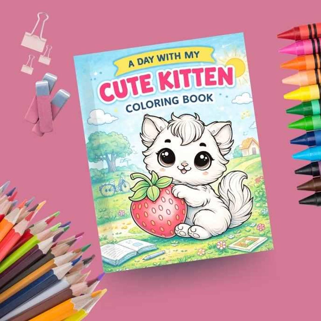 Kitten Coloring Book for Kids | 30 Cat Coloring Pages Printable ...