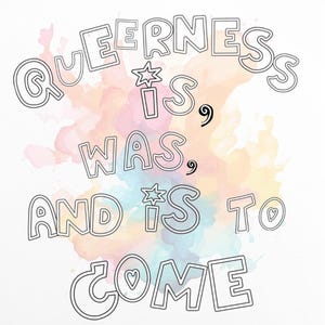 La queerness est était et est à venir Carte postale 6 x 4 Fierté Impression d'art féministe
