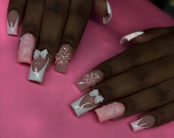 Custom Press On Nails | Handmade Acrylic False Nails | Reusable Nail Sets | Salon Quality Press Ons