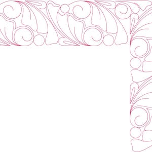 Paramount Pattern Corner Digital Design for Computerized Longarm Quilting and Laser Engraving, Texture Design, Vector Art, Quilter