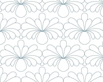 Kinsale Feathered Edge to Edge E2E Digital Design for Computerized Longarm Quilting and Laser Engraving, Texture Design, Vector Art, Quilter