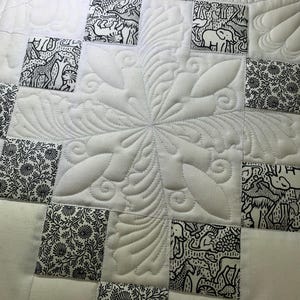 Emer Irish Chain Quilt Block Digital Design for Computerized Longarm Quilting and Laser Engraving, Texture Design, Vector Art, Quilter