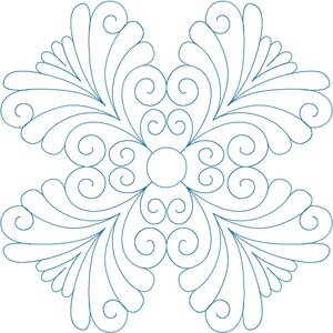Splash Block Digital Design for Computerized Longarm Quilting and Laser Engraving, Texture Design, Vector Art, Quilter