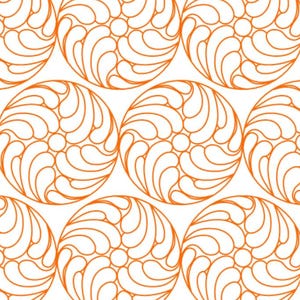 Jewelry Feathered Circle Edge to Edge Digital Design for Computerized Longarm Quilting and Laser Engraving,Texture Design,Vector Art,Quilter