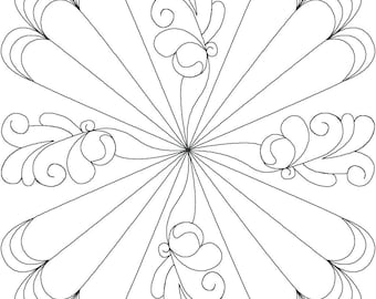 New Ride All-Purpose Quilt Block Digital Design, Computerized Longarm Quilting, Laser Engraving, Texture Design, Vector Art, Pantograph