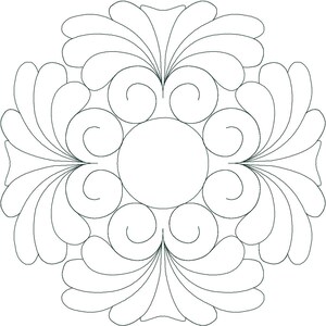 Feather Basket Block Digital Design for Computerized Longarm Quilting and Laser Engraving, Texture Design, Vector Art, Quilter