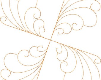 Gingersnap All-Purpose Quilt Block Digital Design, Computerized Longarm Quilting, Laser Engraving, Texture Design, Vector Art, Quilter