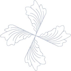 Alpha Feather All-Purpose Quilt Block Digital Design for Computerized Longarm Quilting, Laser Engraving, Texture Design, Vector Art, Quilter