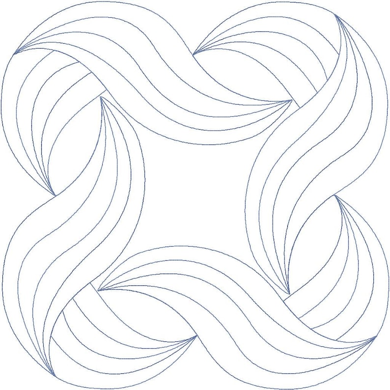 Twisted Rope Block Digital Design for Computerized Longarm Quilting and ...