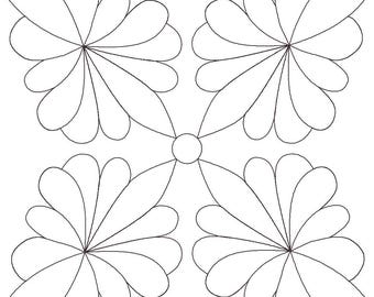 Meetup All-Purpose Quilt Block Digital Design, Computerized Longarm Quilting, Laser Engraving, Texture Design, Vector Art, Pantograph
