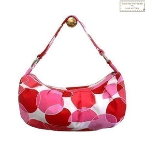 Zippered bag sewing pattern, purse sewing pattern ---PDF