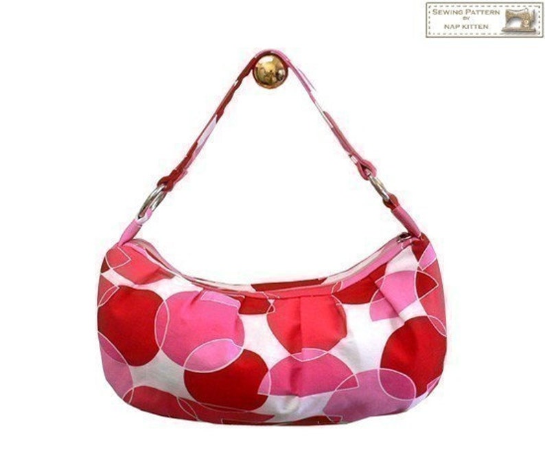 Zippered bag sewing pattern, purse sewing pattern PDF image 1