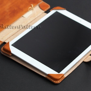 Leather iPad case pattern, Leather bag tutorial, leather pouch pattern PDF file Email delivery Make it Yourself image 3