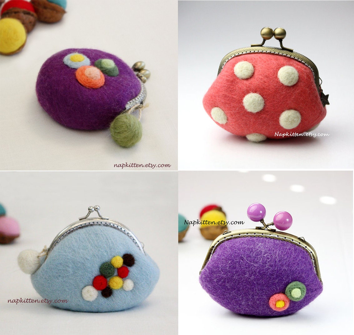 Felted Bag Pattern Felted Purse Pattern Wool Coin Purse | Etsy