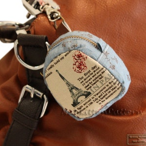 Zippered key pouches sewing pattern two sizes PDF image 2