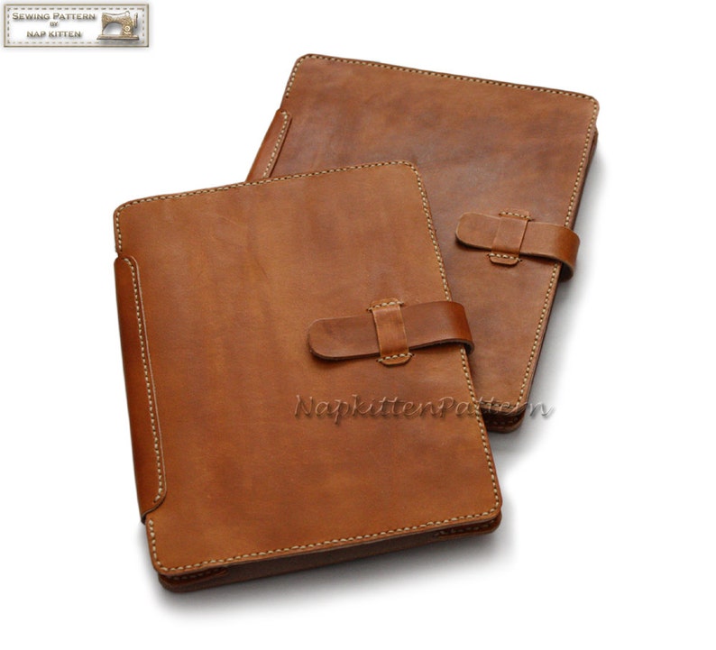 Leather iPad case pattern, Leather bag tutorial, leather pouch pattern PDF file Email delivery Make it Yourself image 5