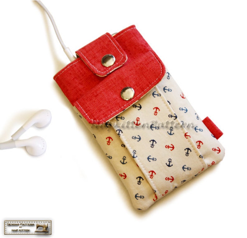 iPhone sleeve, iPhone bag for iPhone 4, iPhone 5,iphone 6/6s/SE,iphone6 plus/6s plus sewing pattern/tutorial PDF file image 3