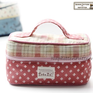 Train case,Box zippy, Zippered bag sewing pattern, makeup bag pattern, cosmetic bag pattern PDF pattern instant download image 2