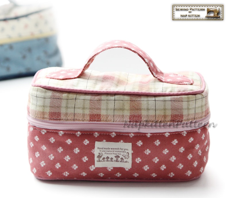 Train case,Box zippy, Zippered bag sewing pattern, makeup bag pattern, cosmetic bag pattern PDF pattern instant download image 2