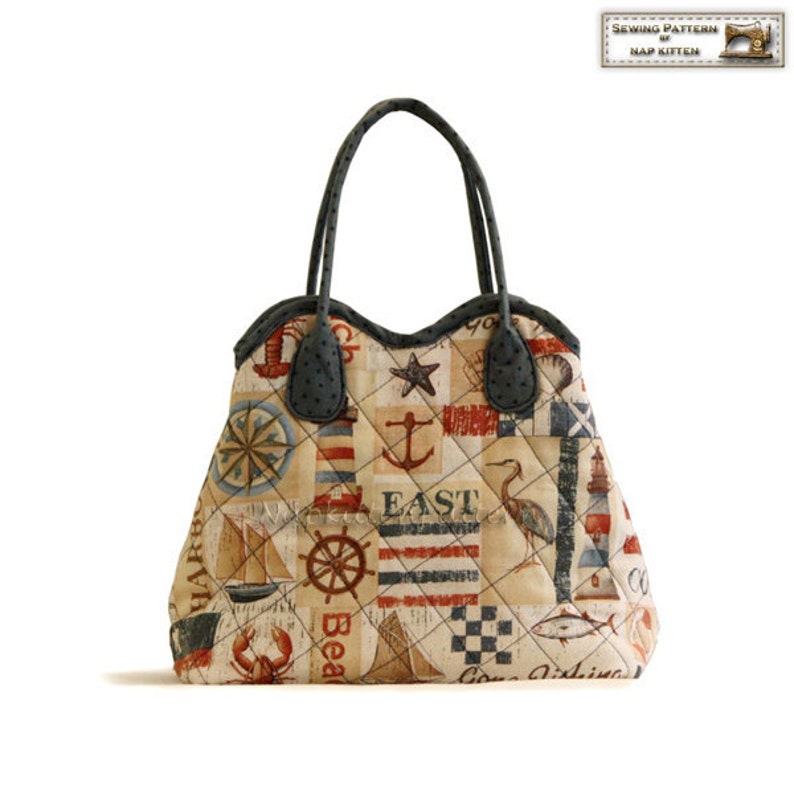 Quilted Handbag Sewing Pattern With Three Pocketszippered Bag - Etsy