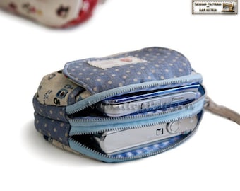 Patrón de costura de clutch, patrón de costura de bolso, con cremalleras dobles en PDF - Linda hamburguesa