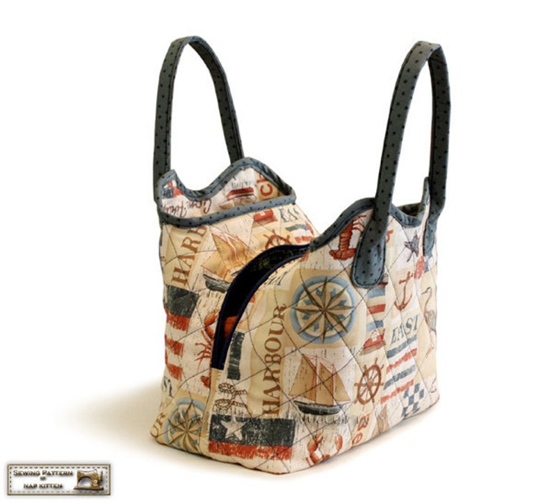 Quilted Handbag Sewing Pattern With Three Pocketszippered Bag - Etsy