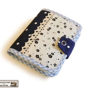 Patrón de costura de billetera plegable, patrón de billetera plegable, patrón de monedero/billetera con cremallera/monedero, instrucciones de billetera - archivos PDF