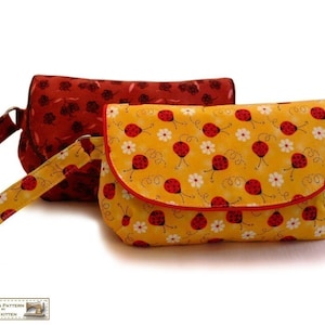 Zippered clutch sewing pattern, bag pattern, wristlet sewing pattern -- PDF Files