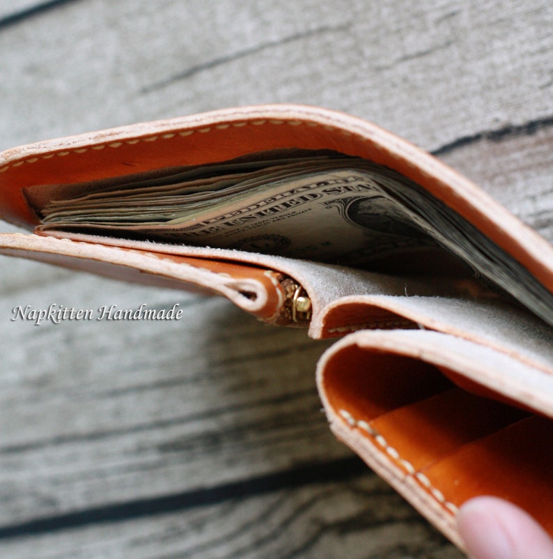 Leather Wallet Pattern Bi Fold Wallet Sewing Pattern Leather Etsy UK