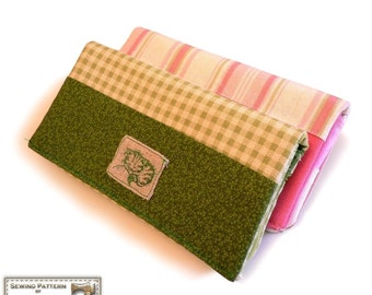 Wallet sewing pattern, Checkbook wallet, cell phone, long wallet, bi fold wallet  All-in-one sewing pattern --- PDF