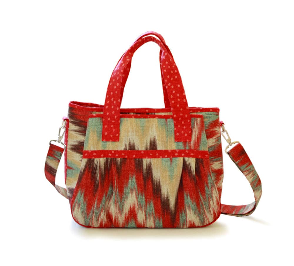 Big zippered tote pattern big bag pattern multi pocket bag ...