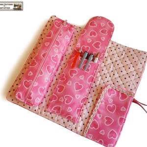 Roll up bag Sewing pattern, makeup bag pattern, cosmetic bag pattern, multifunction roll --- PDF files