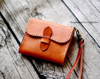 Leather wallet pattern,men womens wallet sewing pattern, vegetable tanned leather wallet tutorial, card wallet pattern, leather wristlet