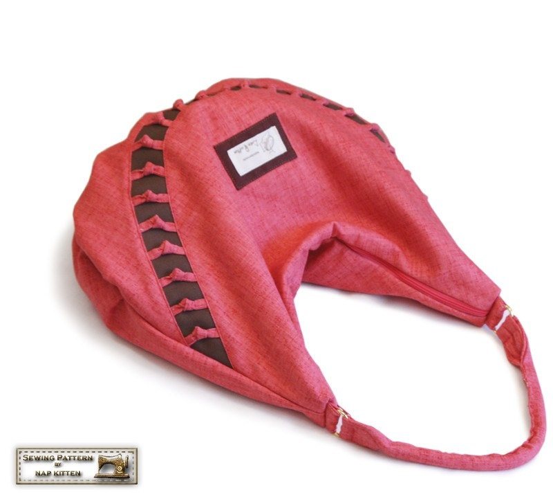 Zippered hobo/bag Sewing pattern/tutorial with knots -- PDF files, in…