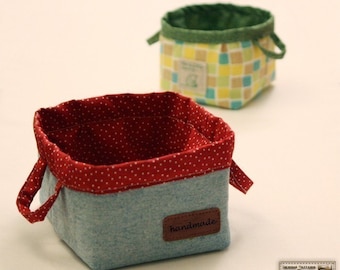 Fabric bins pattern, Baskets sewing pattern  -- PDF--Beginner