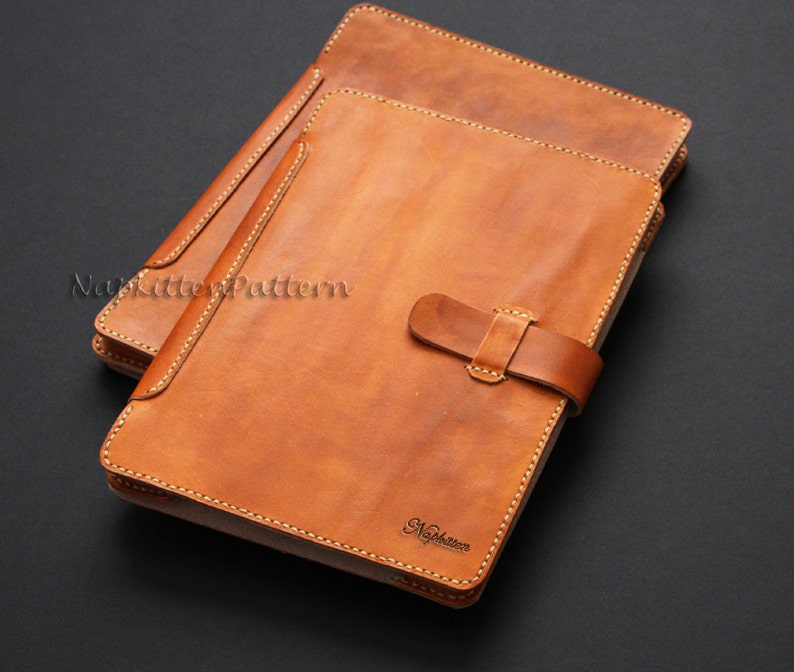 Leather iPad case pattern, Leather bag tutorial, leather pouch pattern PDF file Email delivery Make it Yourself image 1
