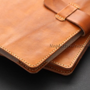 Leather iPad case pattern, Leather bag tutorial, leather pouch pattern PDF file Email delivery Make it Yourself image 2