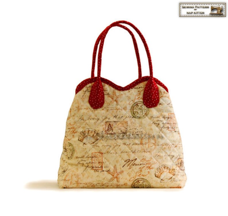 Quilted Handbag Sewing Pattern With Three Pocketszippered Bag Etsy