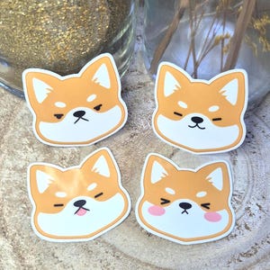 Shiba Inu Sticker Set - Cute Dog Faces