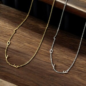 Collar personalizado con múltiples letras iniciales: collar de acero inoxidable para mujer, regalo de San Valentín