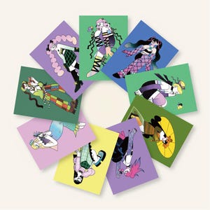 Nel suo mondo: cartoline illustrate per ragazze