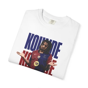 Jules Koundé T-shirt, Barca Fan Barcelona, Unisex Tee Shirt, Soccer Fan Apparel, Football Gift, Sports Fan Clothing