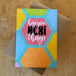 Ei, sua coisa hexi - cartão para costura hexagonal de patchwork EPP